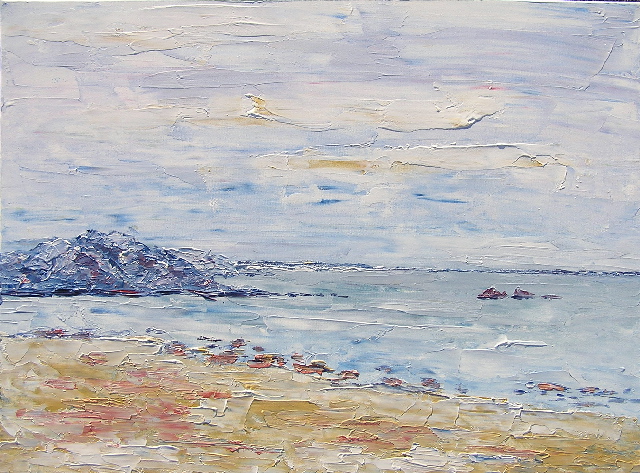 tableau en couleurs ,peinture originale vendue par l artiste,oeuvre unique,acrylique sur toile,marine,paysage de bretagne, ,valerie jouve artiste peintre,bleu,jaune,rouge,vert,violet,orange,noir,blanc