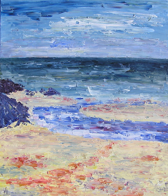 tableau en couleurs ,peinture originale vendue par l artiste,oeuvre unique,acrylique sur toile,marine,paysage de bretagne, ,valerie jouve artiste peintre,bleu,jaune,rouge,vert,violet,orange,noir,blanc