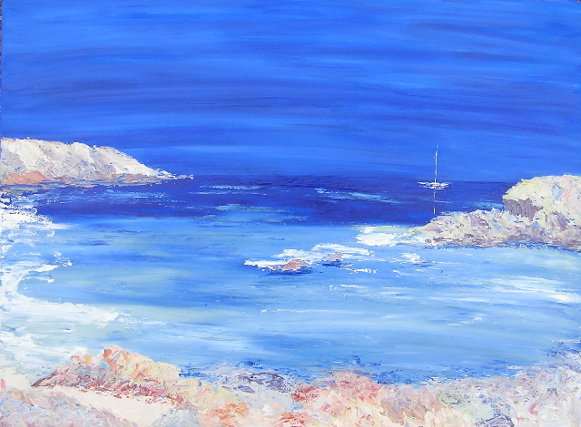 tableau en couleurs ,peinture originale vendue par l artiste,oeuvre unique,acrylique sur toile,marine,paysage decorse, ,valerie jouve artiste peintre,bleu,jaune,rouge,vert,violet,orange,noir,blanc