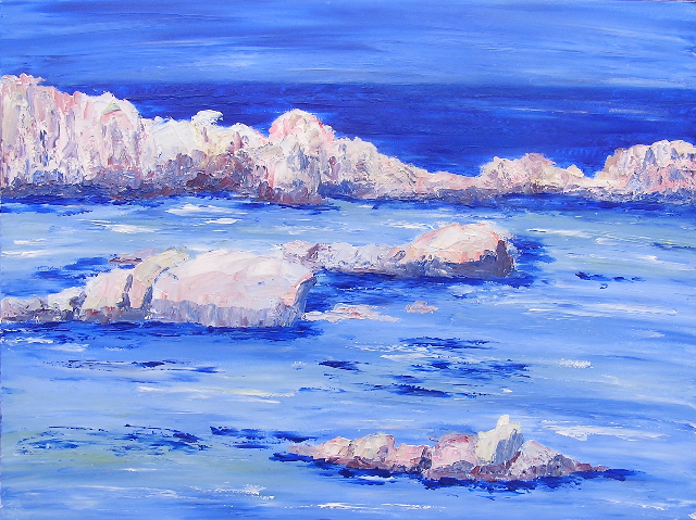 tableau en couleurs ,peinture originale vendue par l artiste,oeuvre unique,acrylique sur toile,marine,paysage de corse, ,valerie jouve artiste peintre,bleu,jaune,rouge,vert,violet,orange,noir,blanc