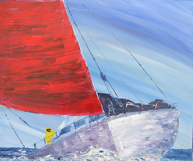 tableau avec des bateaux en couleurs ,marine, régate de voiliers,peinture originale vendue par l artiste,oeuvre unique,acrylique sur toile,art ,valerie jouve artiste peintre,bleu,jaune,rouge,vert,violet,orange,noir,blanc