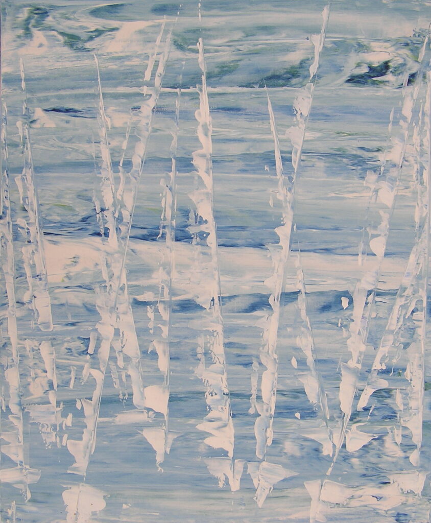 tableau en couleurs ,marine avec une régate de voiliers,peinture originale vendue par l artiste,oeuvre unique,acrylique sur toile,art abstrait,valerie jouve artiste peintre,bleu,blanc