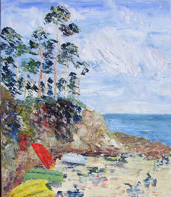 tableau en couleurs ,peinture originale vendue par l artiste,oeuvre unique,acrylique sur toile,marine,paysage de bretagne, ,valerie jouve artiste peintre,bleu,jaune,rouge,vert,violet,orange,noir,blanc