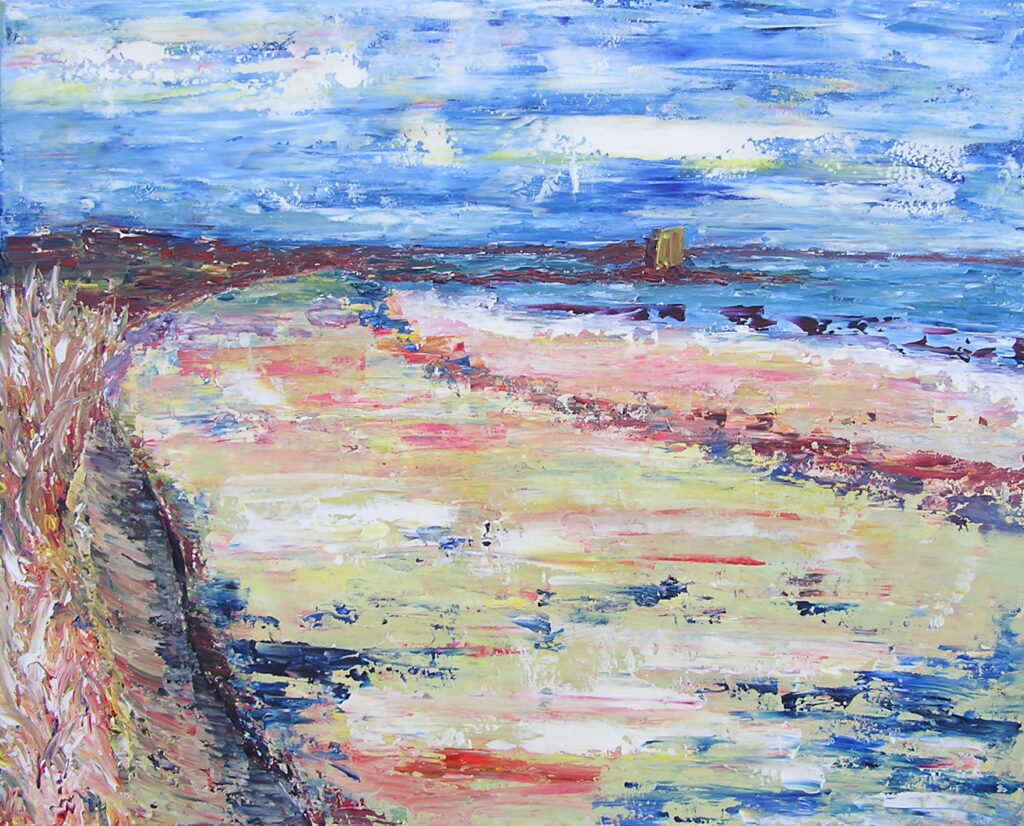 tableau en couleurs ,peinture originale vendue par l artiste,oeuvre unique,acrylique sur toile,marine,paysage de bretagne, ,valerie jouve artiste peintre,bleu,jaune,rouge,vert,violet,orange,noir,blanc