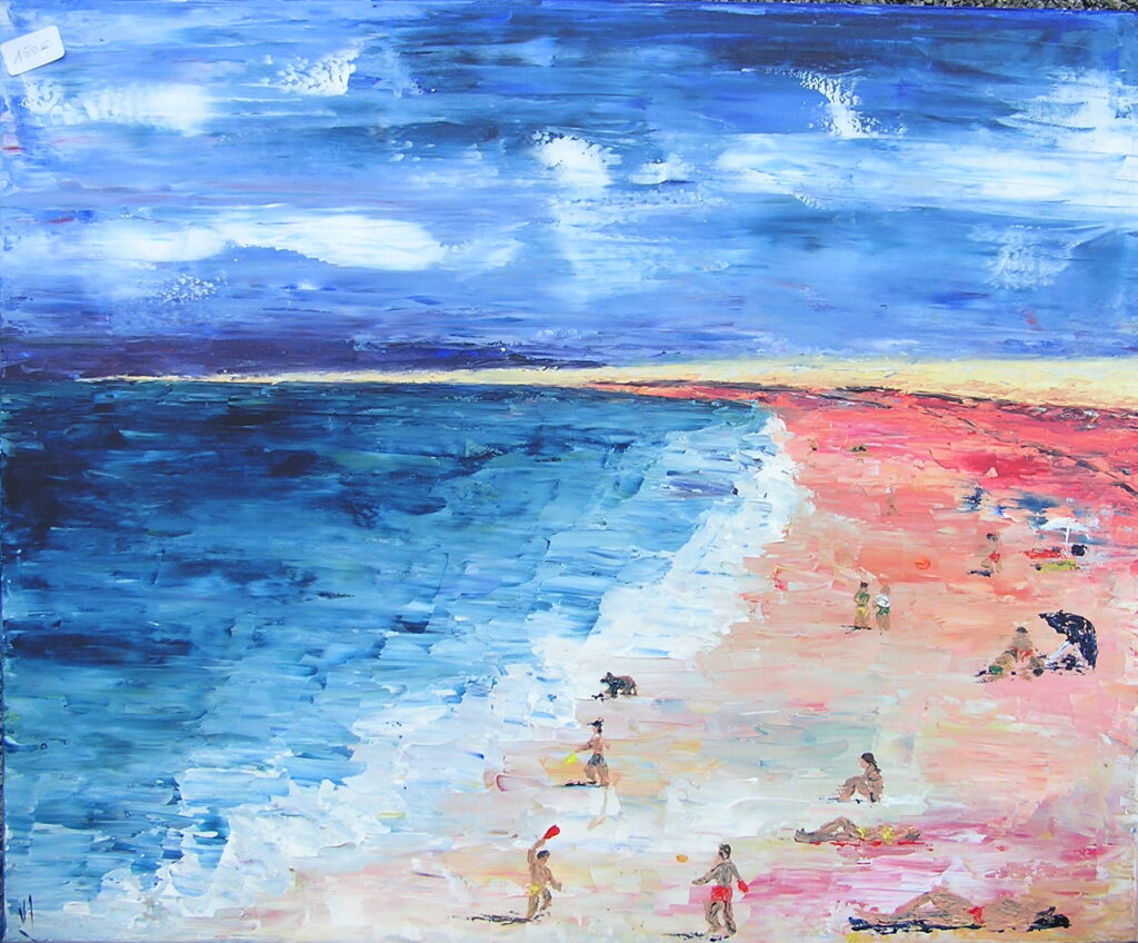 tableau en couleurs ,peinture originale vendue par l artiste,oeuvre unique,acrylique sur toile,marine,paysage de bretagne, ,valerie jouve artiste peintre,bleu,jaune,rouge,vert,violet,orange,noir,blanc