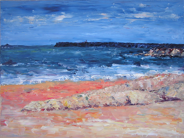 tableau en couleurs ,peinture originale vendue par l artiste,oeuvre unique,acrylique sur toile,marine,paysage de bretagne, ,valerie jouve artiste peintre,bleu,jaune,rouge,vert,violet,orange,noir,blanc