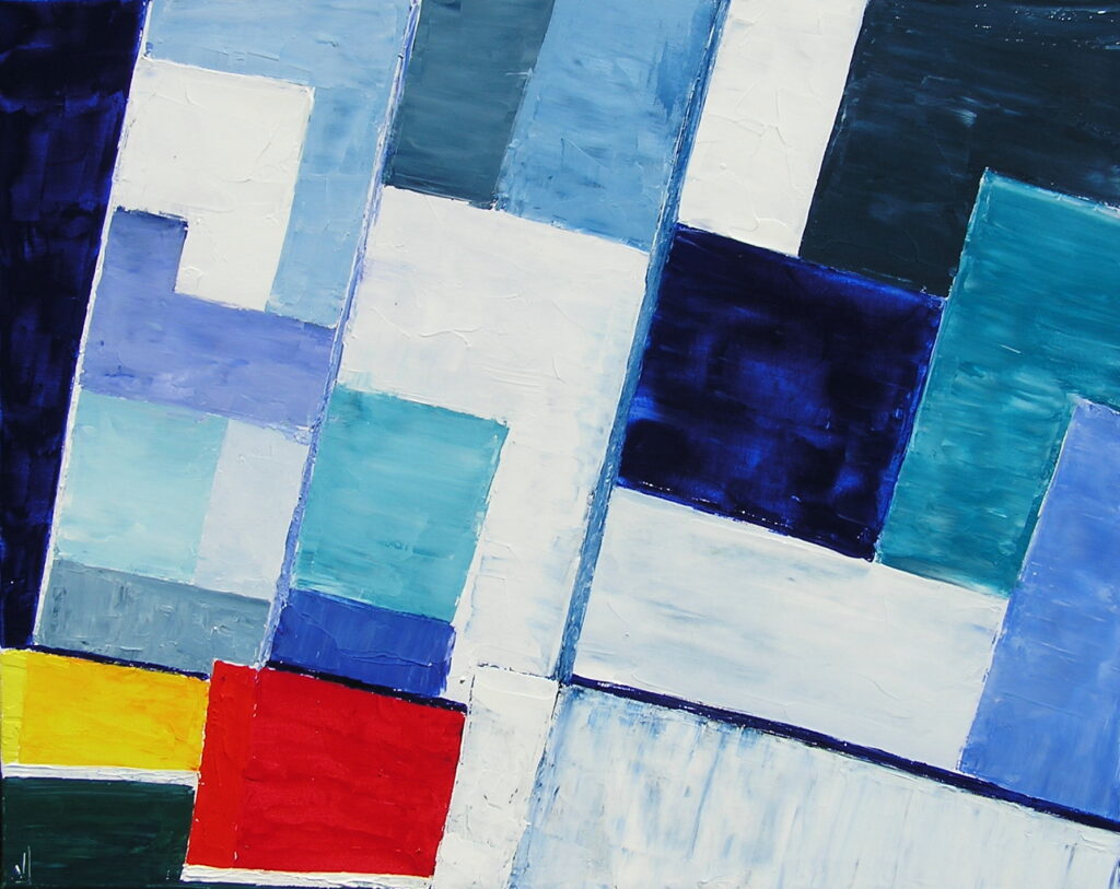 tableau en couleurs ,marine avec une régate de voiliers,peinture originale vendue par l artiste,oeuvre unique,acrylique sur toile,art abstrait,valerie jouve artiste peintre,bleu,jaune,rouge,vert,violet,orange,noir,blanc