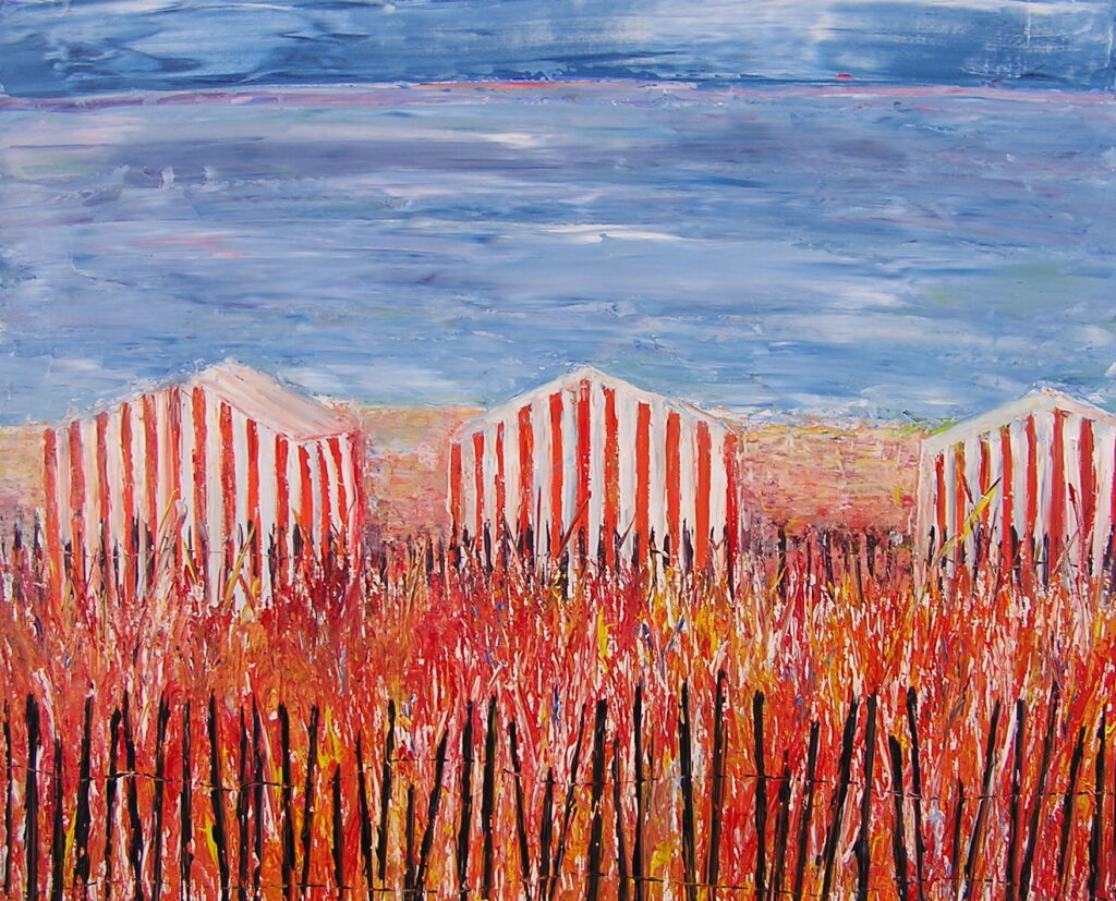 tableau en couleurs ,peinture originale vendue par l artiste,oeuvre unique,acrylique sur toile,marine,paysage de bretagne, ,valerie jouve artiste peintre,bleu,jaune,rouge,vert,violet,orange,noir,blanc