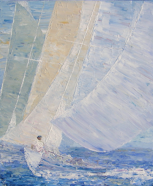 tableau avec des bateaux en couleurs ,marine, régate de voiliers,peinture originale vendue par l artiste,oeuvre unique,acrylique sur toile,art ,valerie jouve artiste peintre,bleu,jaune,rouge,vert,violet,orange,noir,blanc