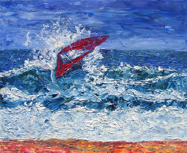 tableau avec des bateaux en couleurs ,marine, régate de voiliers,peinture originale vendue par l artiste,oeuvre unique,acrylique sur toile,art ,valerie jouve artiste peintre,bleu,jaune,rouge,vert,violet,orange,noir,blanc