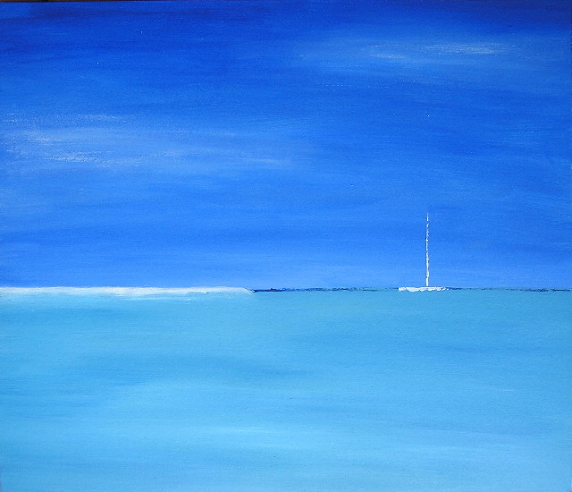 tableau en couleurs ,marine avec une régate de voiliers,peinture originale vendue par l artiste,oeuvre unique,acrylique sur toile,art abstrait,valerie jouve artiste peintre,bleu,,blanc