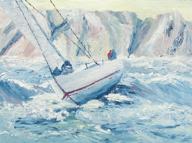 tableau avec des bateaux en couleurs ,marine, régate de voiliers,peinture originale vendue par l artiste,oeuvre unique,acrylique sur toile,art ,valerie jouve artiste peintre,bleu,jaune,rouge,vert,violet,orange,noir,blanc